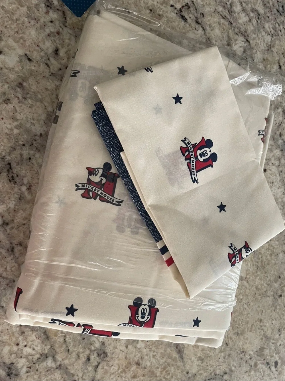 Vintage 90s Disney Mickey twin sheet set 3 piece new in package Wamsutta